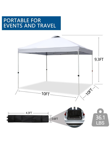 Carpa Plegable VINGLI 3x3m con Bolsa y Sacos de Arena Carpa Plegable VINGLI 3x3m con Bolsa y Sacos de Arena