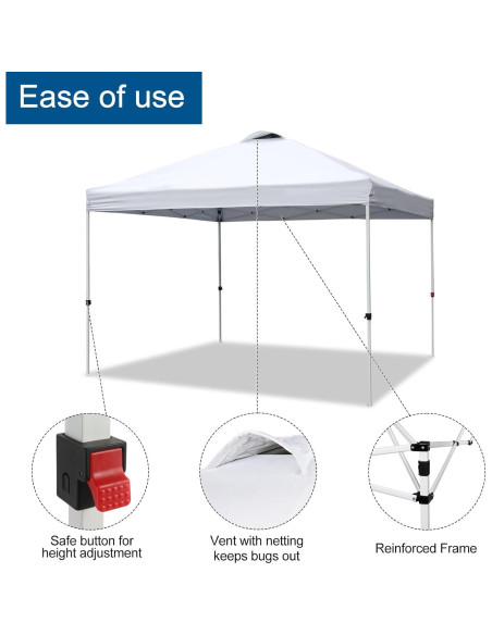 Carpa Plegable VINGLI 3x3m con Bolsa y Sacos de Arena Carpa Plegable VINGLI 3x3m con Bolsa y Sacos de Arena