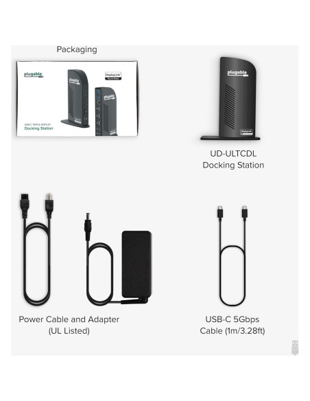 Estación de Acoplamiento Plugable 13 en 1 USB-C 100W Estación de Acoplamiento Plugable 13 en 1 USB-C 100W