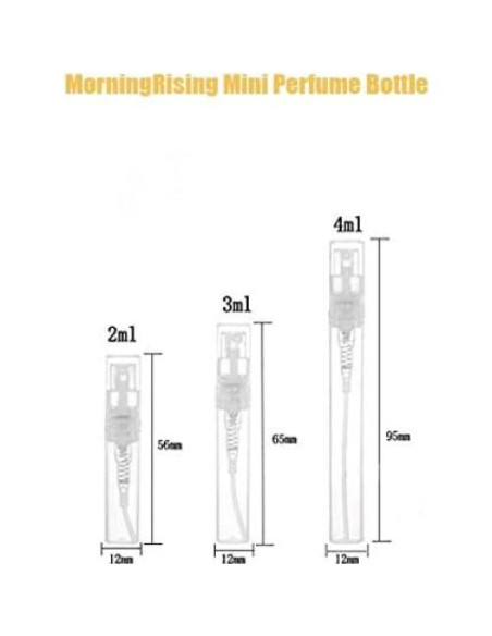 Botellas de Spray Reutilizables 3ml Morningrising - 100 Pcs Botellas de Spray Reutilizables 3ml Morningrising - 100 Pcs