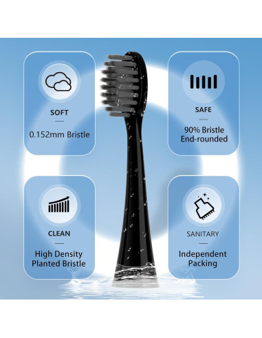 Cabezal de Cepillo de Dientes Eléctrico iOearry para Burst - 10 Piezas
