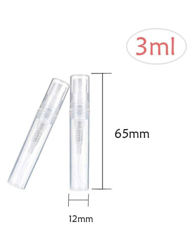 Botellas de Spray Reutilizables 3ml Morningrising - 100 Pcs