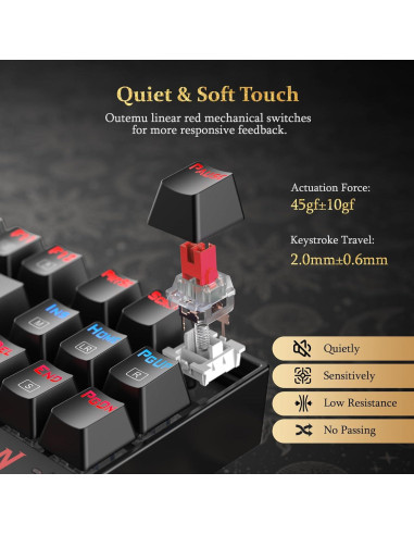 Teclado Mecánico Redragon K552 LED 87 Teclas Anti-ghosting