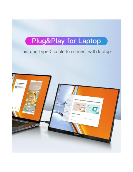 Monitor Portátil CAPERAVE 15.6'' FHD USB-C HDMI Viaje Monitor Portátil CAPERAVE 15.6'' FHD USB-C HDMI Viaje