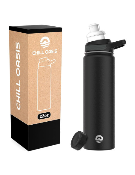 Botella de Agua Chill Oasis 650ml Acero Inoxidable Aislada Botella de Agua Chill Oasis 650ml Acero Inoxidable Aislada