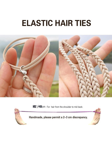 3 Paquetes de Sujetadores de Cabello SISYOUP 40 cm Elásticos