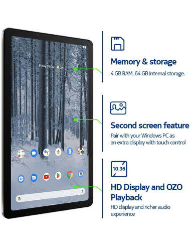 Tableta Nokia T21 | Android 12 | 10.4" | 4/64GB | Carbón