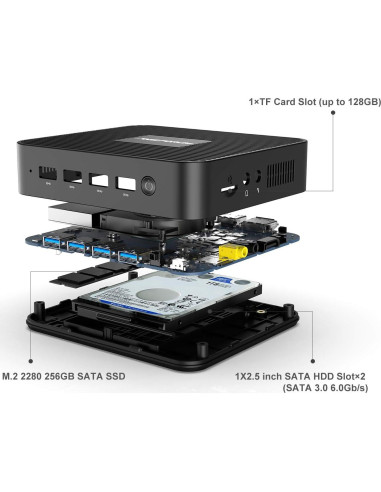 Mini PC COOFUN GK41 8GB DDR4 256GB SSD 4K HDMI