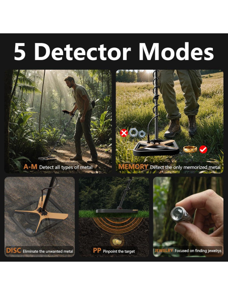 Detector de Metales DetectTrek M55 11" Impermeable 5 Modos Detector de Metales DetectTrek M55 11" Impermeable 5 Modos