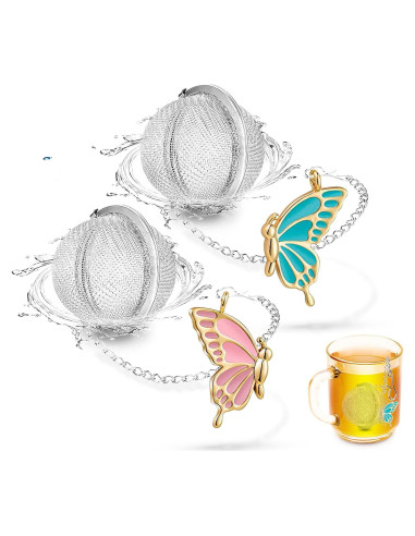 Set 2 Infusores de Té NSTaygate con Encanto Mariposa 4.5cm