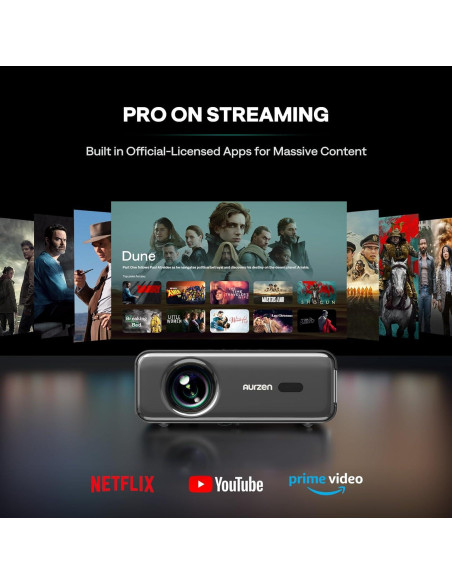 Proyector Inteligente Aurzen D1 Pro 1080P WiFi Bluetooth 20W Proyector Inteligente Aurzen D1 Pro 1080P WiFi Bluetooth 20W