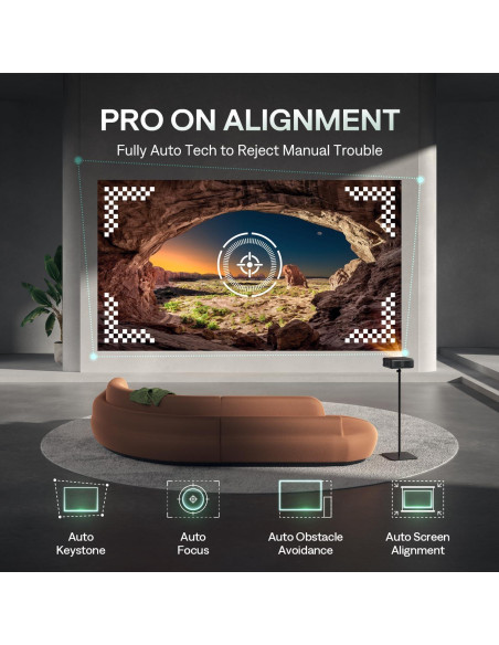 Proyector Inteligente Aurzen D1 Pro 1080P WiFi Bluetooth 20W Proyector Inteligente Aurzen D1 Pro 1080P WiFi Bluetooth 20W