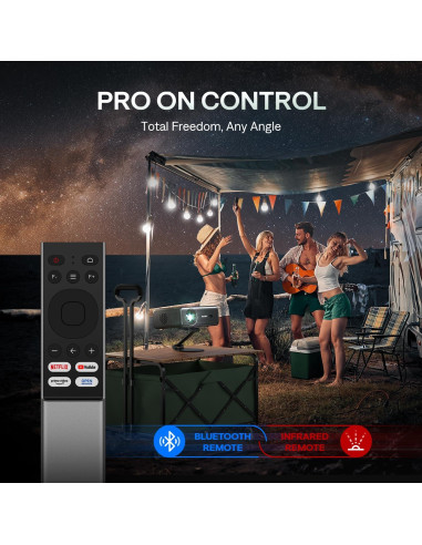 Proyector Inteligente Aurzen D1 Pro 1080P WiFi Bluetooth 20W