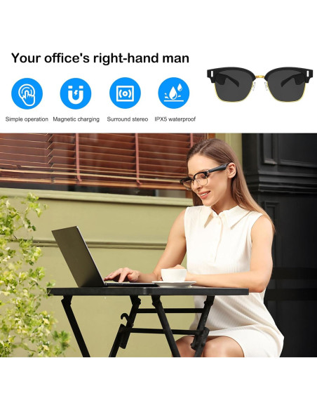 Gafas de sol Bluetooth RERBO con altavoces y UV400 Gafas de sol Bluetooth RERBO con altavoces y UV400