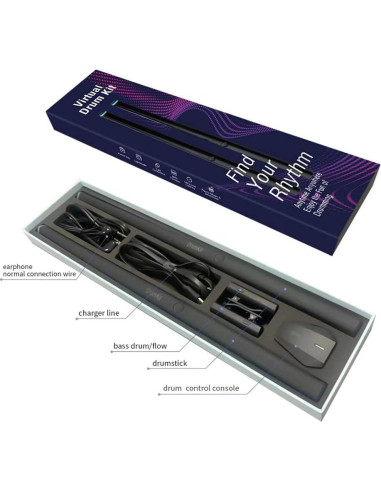 Conjunto de Tambores Somatosensoriales GUAZI Portátil 2 Baquetas