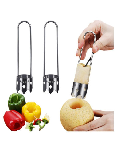Quita Corazones de Frutas y Verduras Poxtedsr - Acero Inoxidable