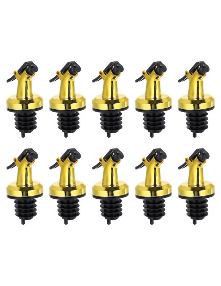 10 Vertedores de Botellas de Acero Inoxidable uxcell Dorado 10 Vertedores de Botellas de Acero Inoxidable uxcell Dorado