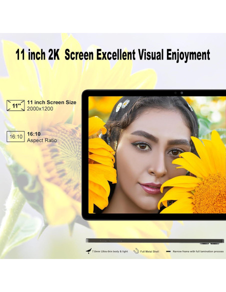 Tableta Android 14 YHWHHI 11" 18GB RAM 128GB 2 en 1 Tableta Android 14 YHWHHI 11" 18GB RAM 128GB 2 en 1