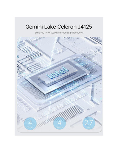 MINISFORUM GK41 Mini PC Celeron J4125 8GB 256GB 4K