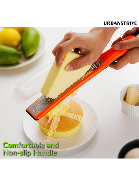 Rallador Zester Urbanstrive de Acero Inoxidable Fino Naranja Rallador Zester Urbanstrive de Acero Inoxidable Fino Naranja