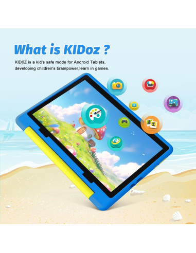 Tableta URAO 10" Android 14 para Niños 64GB con Funda