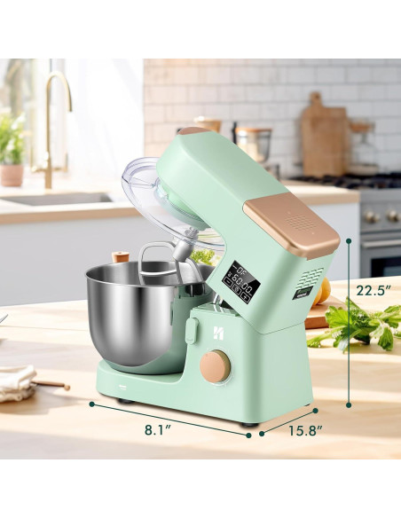 Mezclador de Pie Huanyu 6L Eléctrico Multifuncional Verde Mezclador de Pie Huanyu 6L Eléctrico Multifuncional Verde