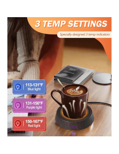 Calentador de Tazas Kepwam K1-wood 25W 3 Temperaturas 2