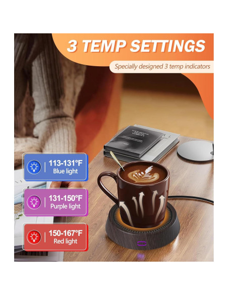 Calentador de Tazas Kepwam K1-wood 25W 3 Temperaturas Calentador de Tazas Kepwam K1-wood 25W 3 Temperaturas