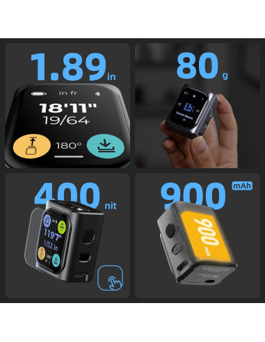 HOZO Medidor Láser Modular 50m Precisión 1.59mm Pantalla LCD