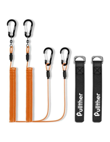 Lanyard de Pesca Pullther I04 Naranja 2 Pcs Alta Resistencia