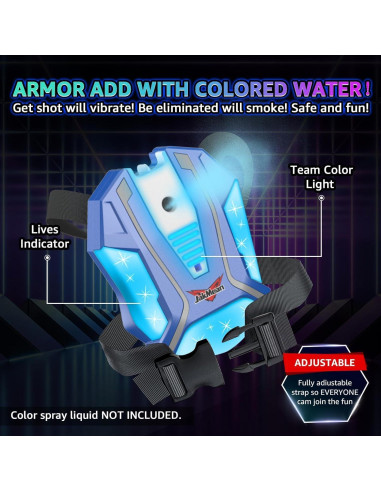 Juego de Laser Tag JakMean 4 Pistolas y Chalecos Recargables
