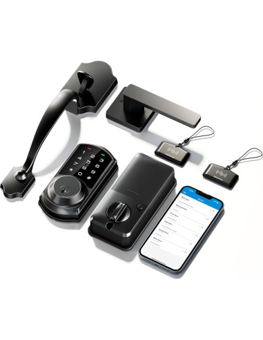 Cerradura Inteligente Veise VE06-H, Control por App, Negro