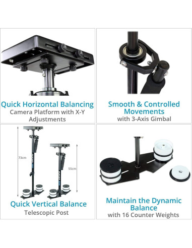 Estabilizador de cámara Flycam 5000 con chaleco cómodo