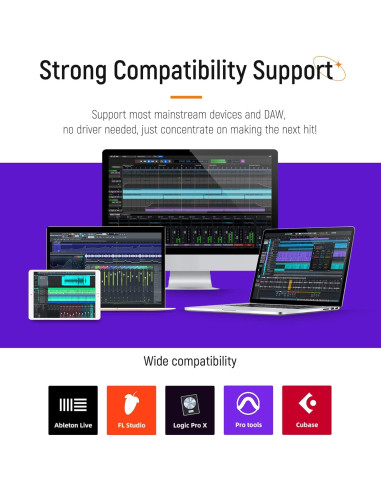 Controlador MIDI Synido TempoPAD 16 Pads RGB Portátil