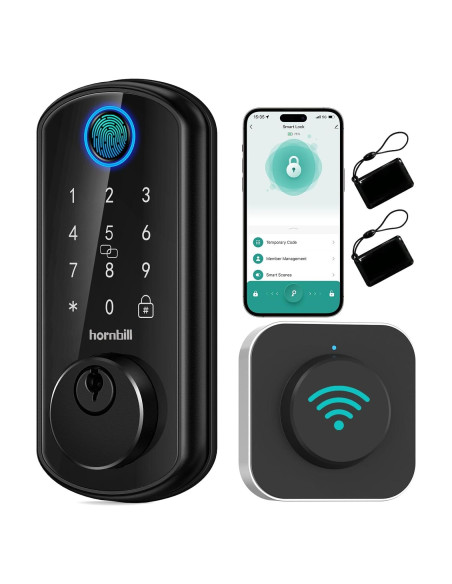 Cerradura Inteligente Hornbill Y4-BWF-H WiFi con Huella Dactilar Cerradura Inteligente Hornbill Y4-BWF-H WiFi con Huella Dactilar