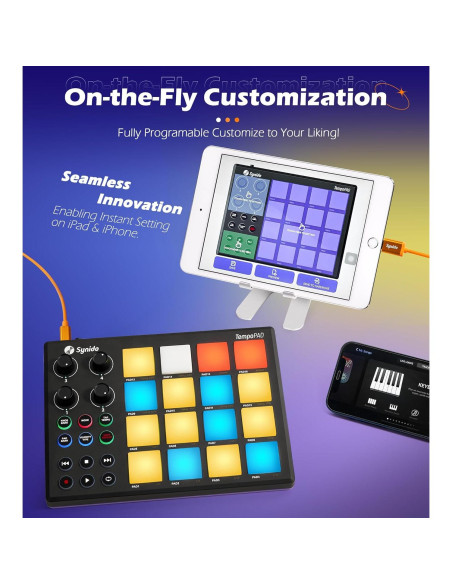 Controlador MIDI Synido TempoPAD 16 Pads Retroiluminados Controlador MIDI Synido TempoPAD 16 Pads Retroiluminados