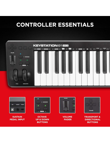 M-Audio Keystation 61 MK3 - Teclado MIDI USB 61 teclas