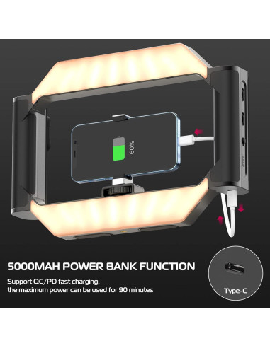 Rig de Video ULANZI U-Rig Light con Luz y Batería 5000mAh