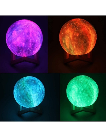 Lámpara de Luna LOGROTATE 17.78 cm LED 16 Colores Control Remoto Lámpara de Luna LOGROTATE 17.78 cm LED 16 Colores Control Remoto