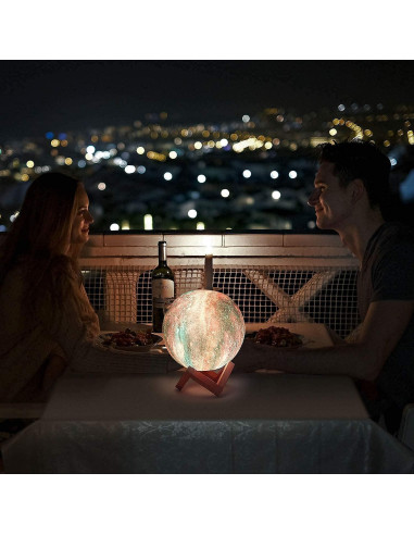 Lámpara de Luna LOGROTATE 17.78 cm LED 16 Colores Control Remoto