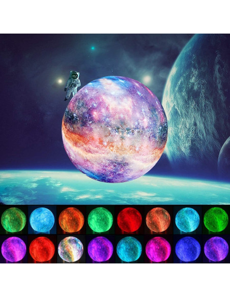 Lámpara de Luna LOGROTATE 17.78 cm LED 16 Colores Control Remoto Lámpara de Luna LOGROTATE 17.78 cm LED 16 Colores Control Remoto