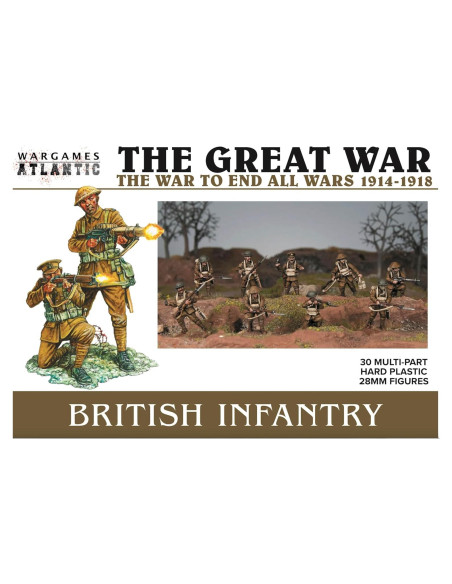Figuras de Plástico Duro Wargames Atlantic Infantería Británica 30 Piezas Figuras de Plástico Duro Wargames Atlantic Infantería Británica 30 Piezas
