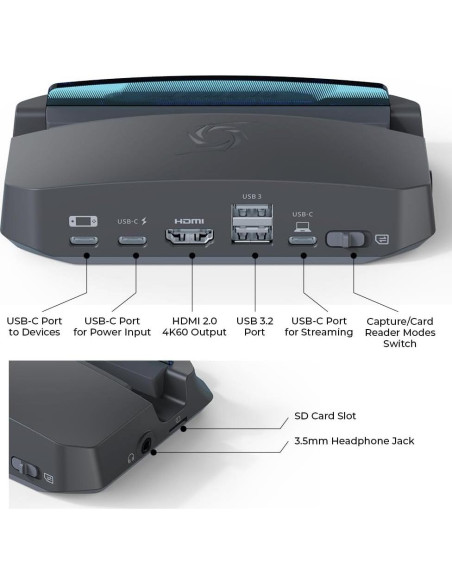 Dock AVerMedia X'TRA GO GC515 HDMI 4K 60Hz Carga USB-C Dock AVerMedia X'TRA GO GC515 HDMI 4K 60Hz Carga USB-C