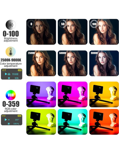 VIJIM VL120 Luz de Video RGB LED Portátil 2500-9000K