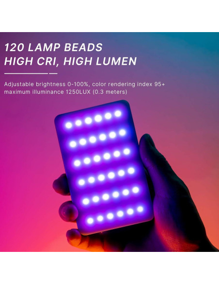 VIJIM VL120 Luz de Video RGB LED Portátil 2500-9000K VIJIM VL120 Luz de Video RGB LED Portátil 2500-9000K