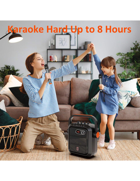 Máquina de Karaoke JYX-66 con 2 Micrófonos Inalámbricos y Bluetooth Máquina de Karaoke JYX-66 con 2 Micrófonos Inalámbricos y Bluetooth