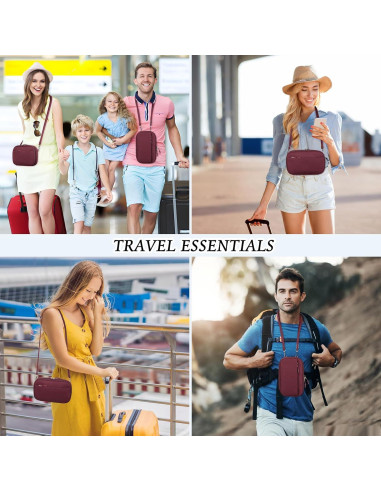 Organizador de Cables de Viaje FYY - Funda Impermeable Roja 23.6x14.7cm