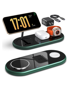 Estación de Carga 3 en 1 OKFlyman para iPhone, Apple Watch y AirPods