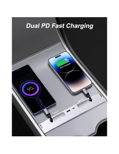Hub USB 4-en-1 para Tesla 2024 Highland Modelo 3 54W 2