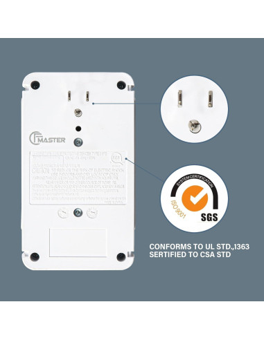 Extensor de Enchufe de Pared E-Macht con Luz Nocturna y USB